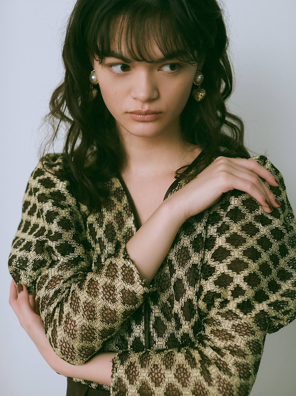 ヴィンテージラメレーストップス