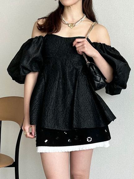 LILY BROWN（リリーブラウン）の「ツッキリジャガードブラウス