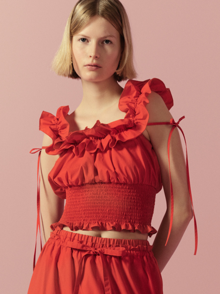 LILY BROWN｜2wayデコルテフリルトップス | Rakuten Fashion