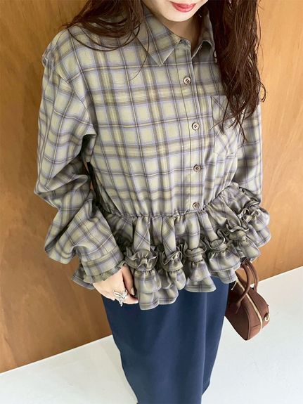 LILY BROWN（リリーブラウン）の「LilyBear刺繍シャツ（シャツ