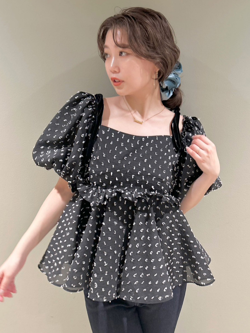 3wayジャガードペプラムビスチェ　lilybrown 3wayジャガードペプラムビスチェ（シャツ/ブラウス）｜LILY