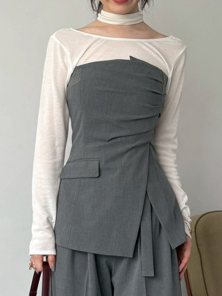 ドレープビスチェ(ビスチェ)｜トップス｜LILY BROWN（リリーブラウン