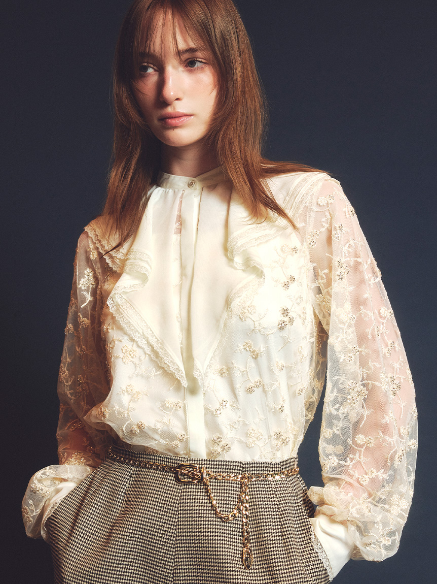 トップス Lily Brown カップインアメスリニットトップス(ニット)｜トップス｜LILY