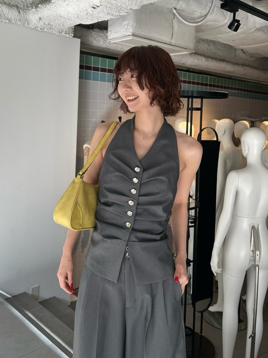 リリーブラウン今期大人気セットアップ リリーブラウン LILY BROWN ドレープフリルセットアップ （MNT