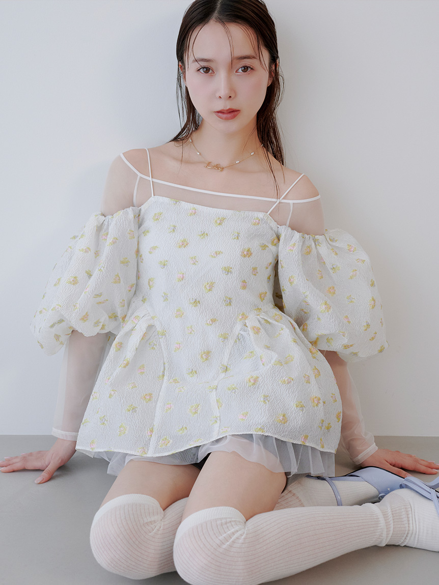 正規品　リリーブラウン　LILYBROWN 3wayジャガードペプラムブラウス 3wayペプラムジャガードブラウス(シャツ・ブラウス)｜トップス｜LILY
