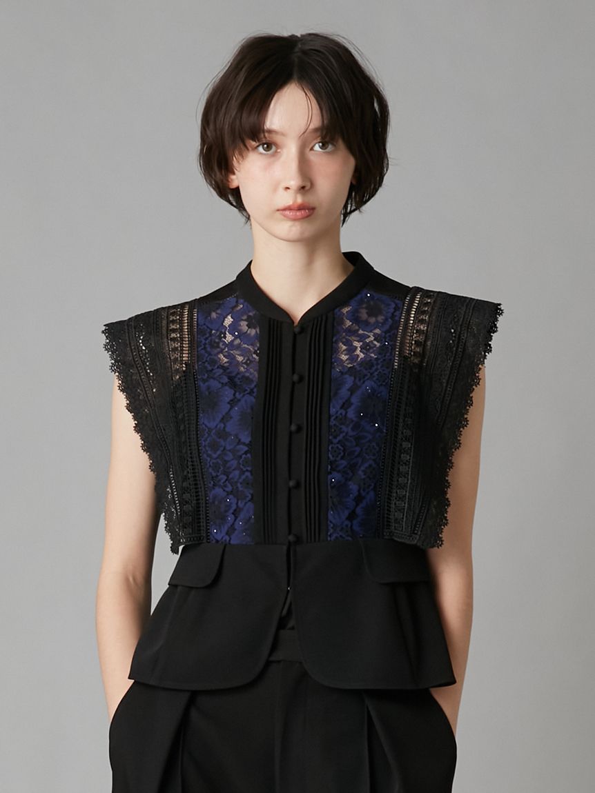 スイッチングレースブラウス(シャツ・ブラウス)｜トップス｜LILY BROWN