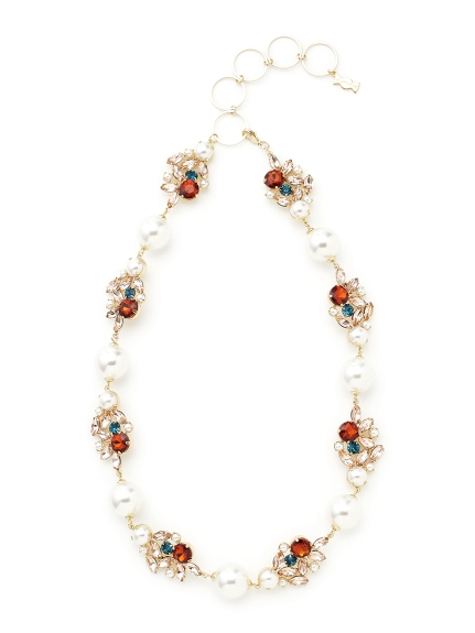 [L.B CANDY STOCK]ビジューパールネックレス