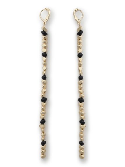 変型ストーンロングピアス