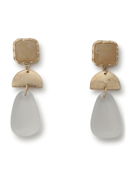 ストーンコンビピアス