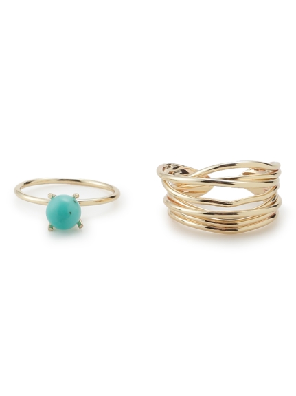 プチストーンリングセット