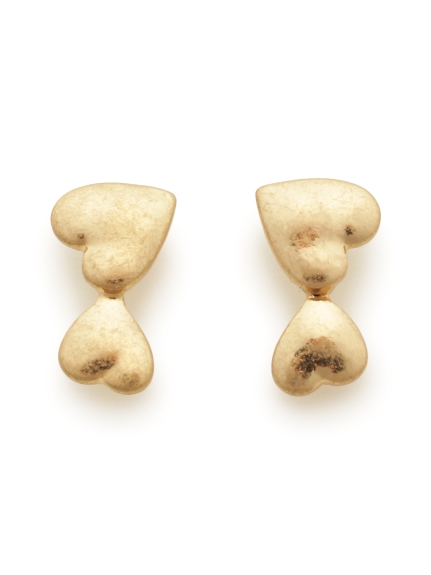 ダブルハートピアス