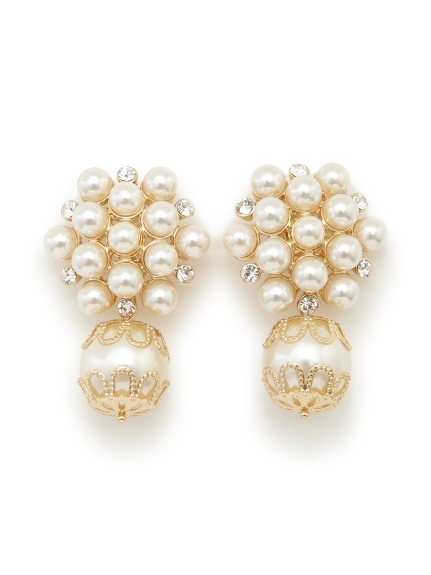 [L.B CANDY STOCK]デザインパールイヤリング