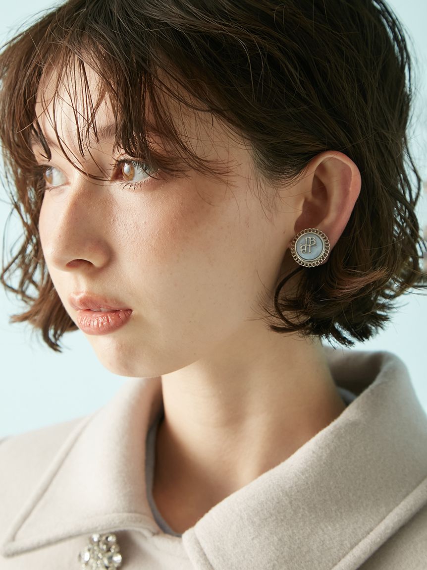 【国内即発】≪viv&ingrid≫フープイヤリング(GWHS-NP-TQSB) ゆうパケット】イヤリング フープイヤリング 18kコーティング