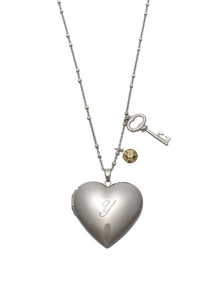 イニシャルA ハート型ネックレス イニシャルハートロケットネックレス(ネックレス)｜アクセサリー｜LILY
