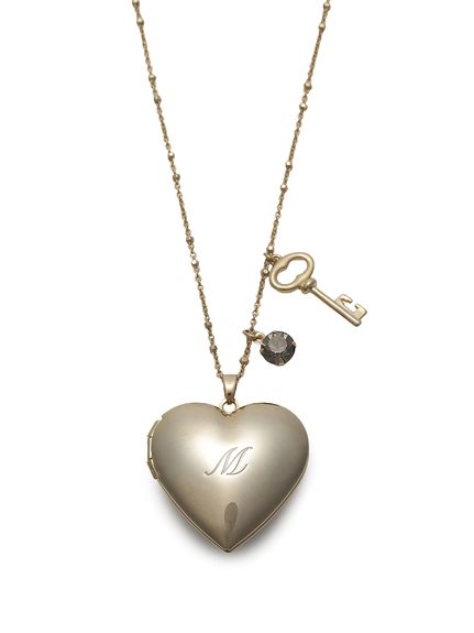 イニシャルハートロケットネックレス(ネックレス)｜アクセサリー
