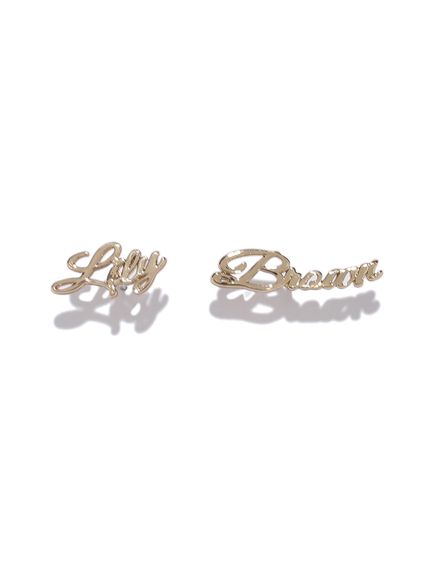 【一度着用】アールイズウェディング ヘッドドレス（Nia）、ピアス（Lily） LILY BROWNロゴピアス(ピアス)｜アクセサリー｜LILY BROWN（リリー