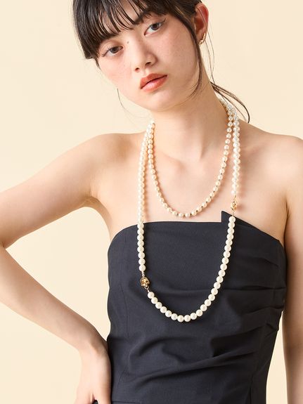 きわ様】Dior ハート型パールネックレス ロングパールネックレス(雑貨