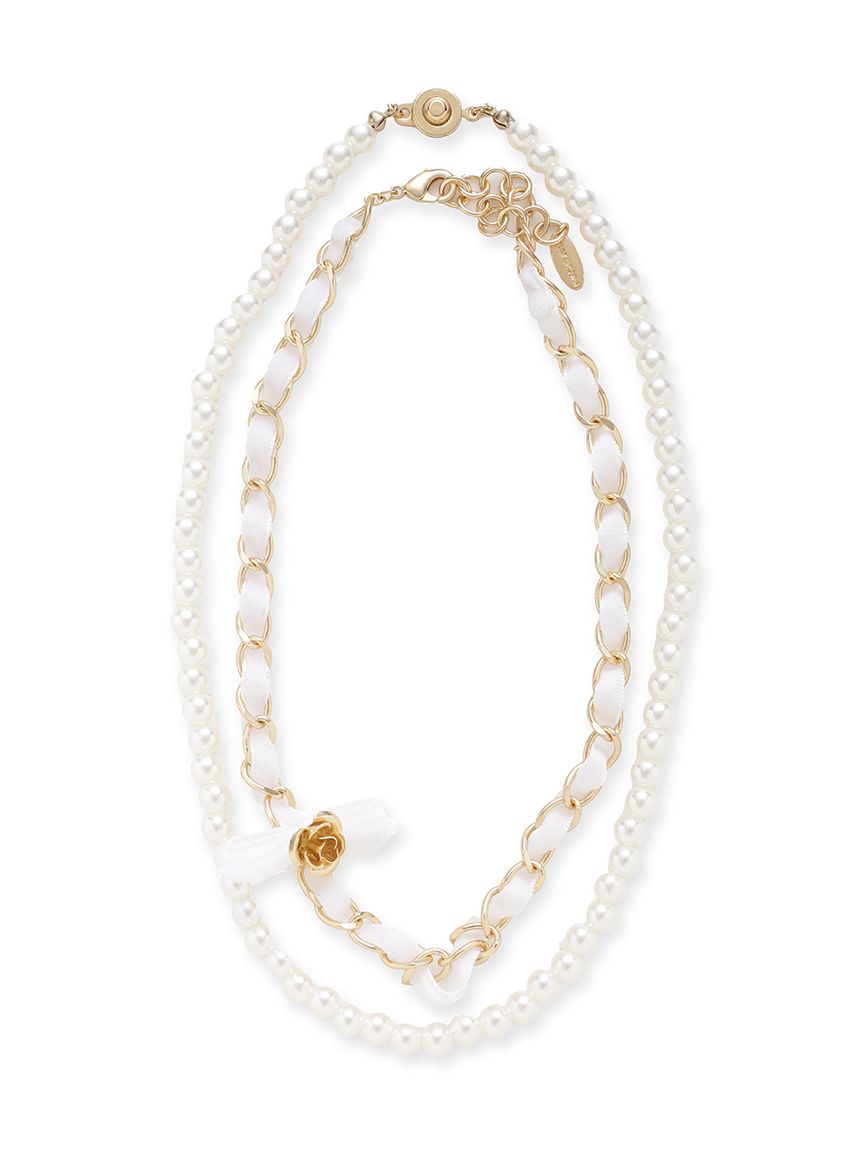 ベルベットリボン2連ネックレス(ネックレス)｜アクセサリー｜LILY