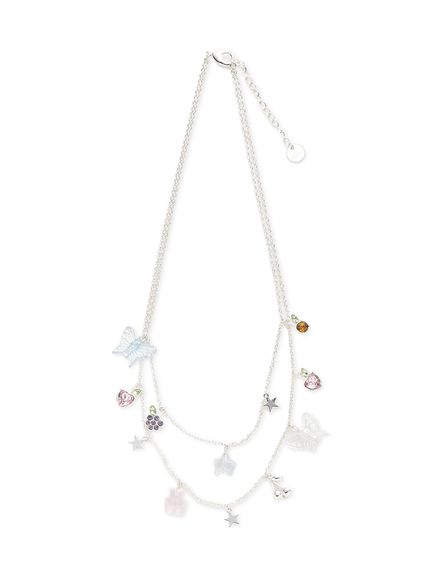 二連フルーツビジューネックレス(ブレスレット・バングル