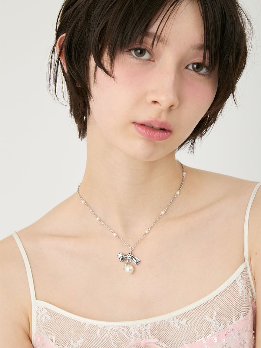 マリンリボンパールネックレス(ネックレス)｜アクセサリー｜LILY BROWN