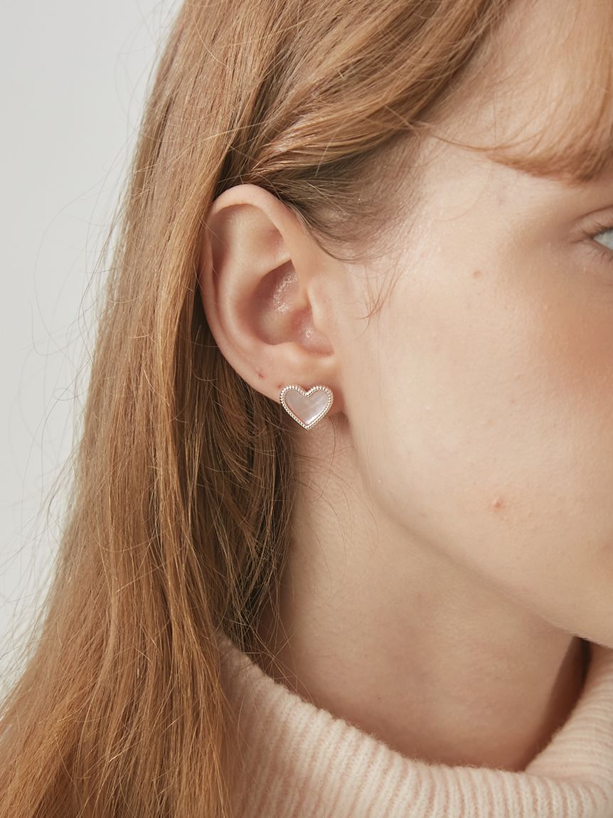 ナチュラルストーンハートピアス(ピアス・イヤリング)｜ACCESSORY