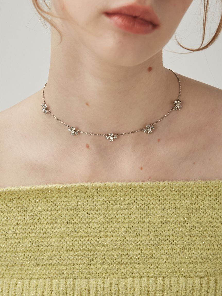 クローバー　ネックレス　5モチーフ ビジュークローバーネックレス(ネックレス)｜ACCESSORY｜LILY BROWN