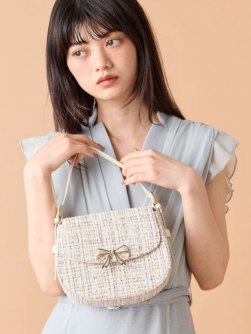 LILY BROWN LB CANDY STOCK *2way バッグ L.B CANDY STOCK]ビジューラウンド2wayミニバッグ(バッグ)｜LILY