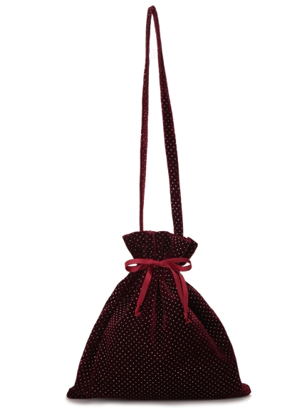 ベロア巾着バッグ