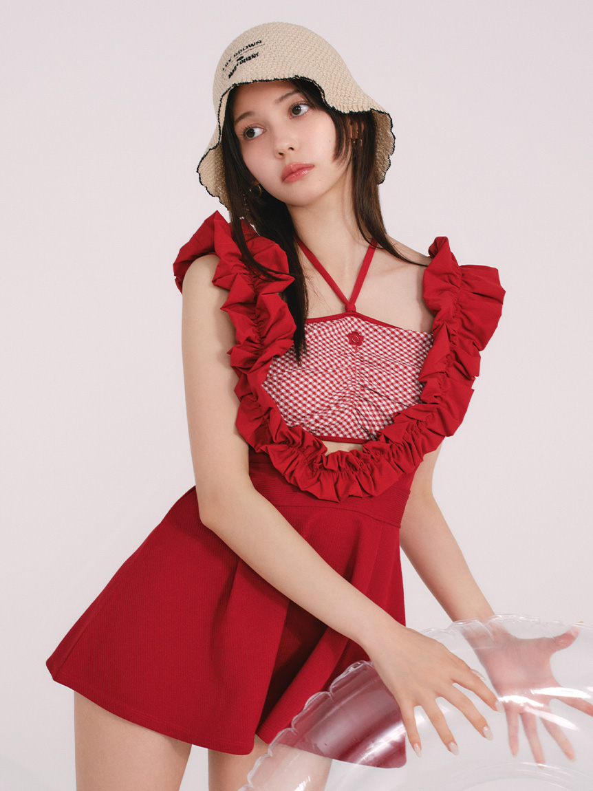 lily brown  リリーブラウン スイムウェア　ピンク WEB限定アイテム】3ピーススウィムウェア（水着）｜LILY BROWN