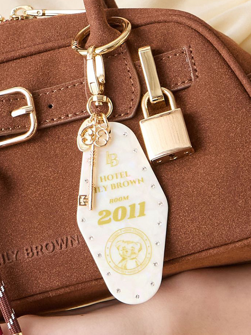 キーホルダー・キーリング [RAIVE] Lily Long Charm キーホルダー 本革 レザー イニシャル 刻印 キーリング