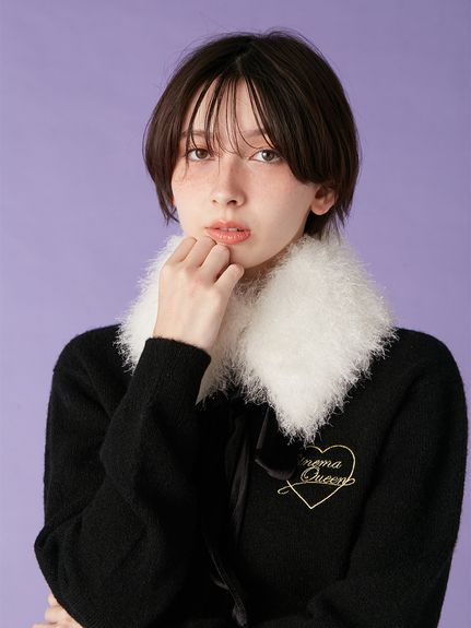 2wayベロアリボンティペット(ストール・マフラー)｜ファッション雑貨