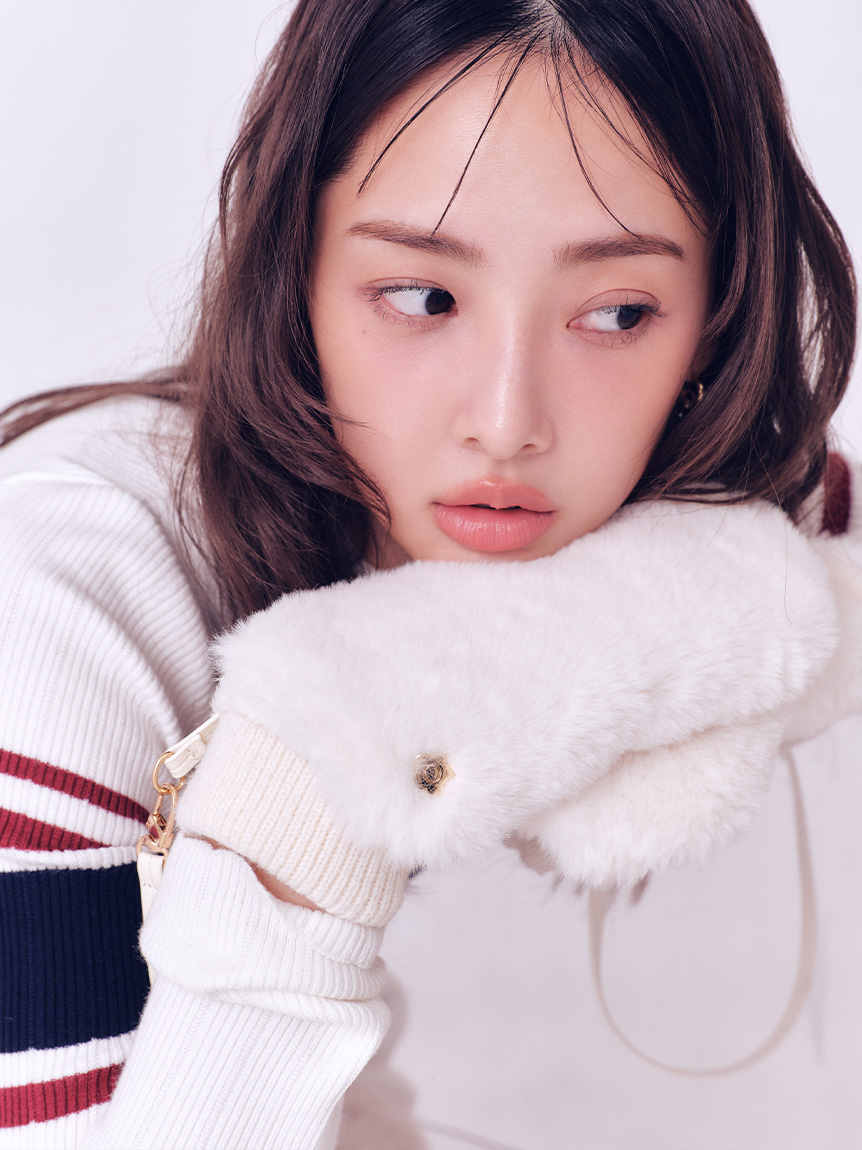 LILY BROWN×MARY QUANT】デイジーモチーフファーミトン(Hearts2Hearts