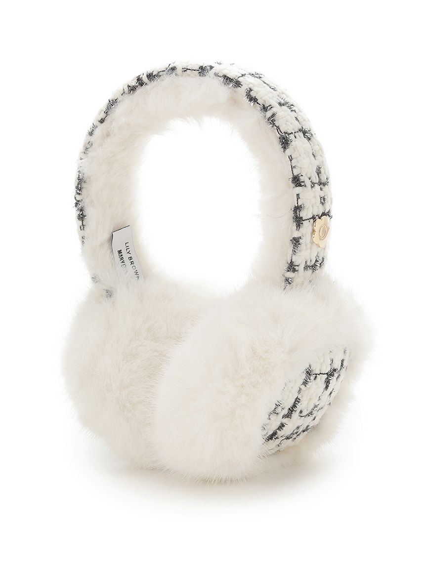 LILY BROWN×MARY QUANT】デイジーモチーフファーイヤーマフラー