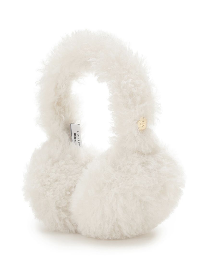 LILY BROWN×MARY QUANT】デイジーモチーフファーイヤーマフラー