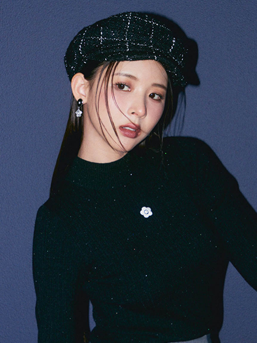 【LILY BROWN×MARY QUANT】デイジーモチーフキャスケット LILY BROWN×MARY QUANT】デイジーモチーフキャスケット(ベレー帽