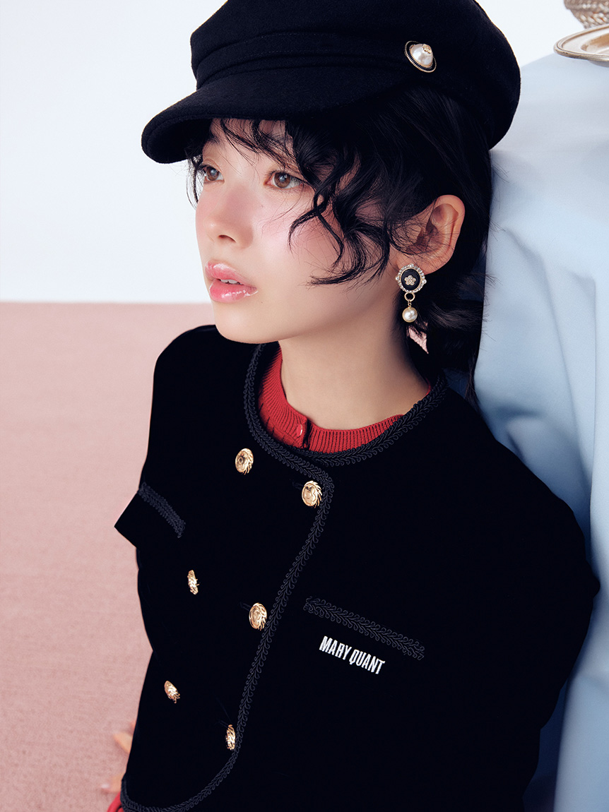 LILY BROWN×MARY QUANT】パールボタンキャスケット(帽子