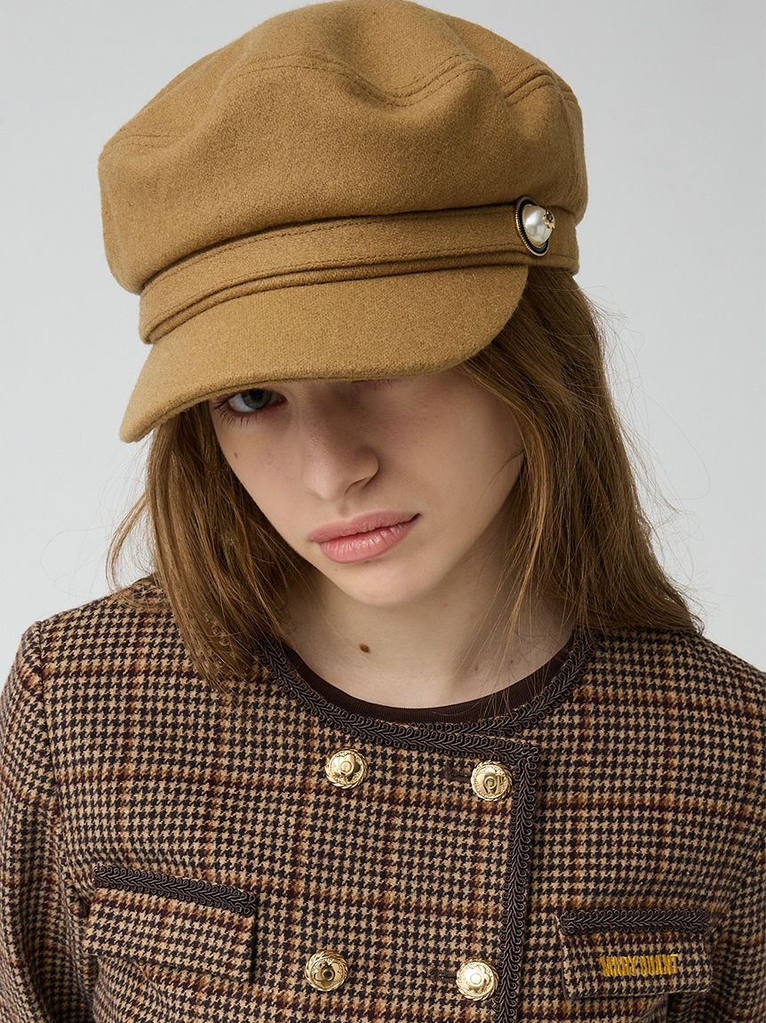 LILY BROWN×MARY QUANT】パールボタンキャスケット(帽子