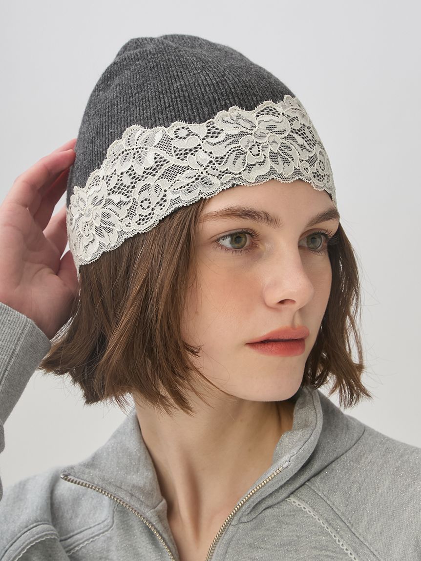 レーストリムニットビーニー(ニットキャップ/ビーニー)｜HAT｜LILY