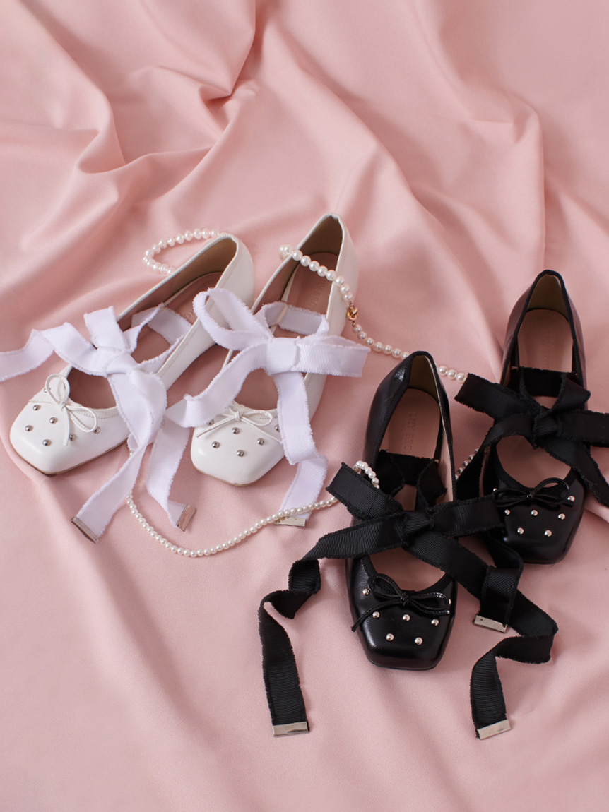 レースアップバレエシューズ(Hearts2Hearts着用)(パンプス)｜シューズ