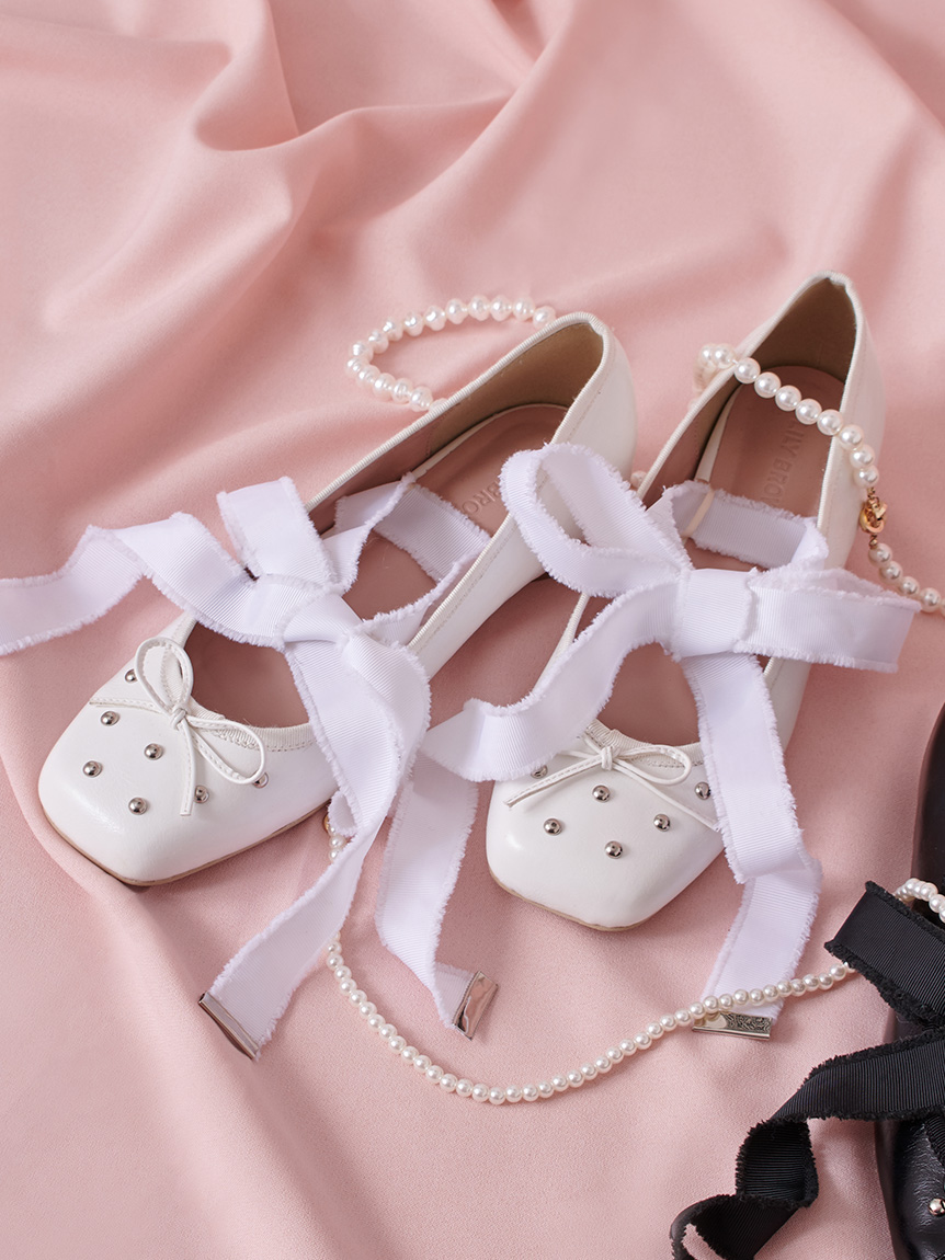 レースアップバレエシューズ(Hearts2Hearts着用)(パンプス)｜シューズ