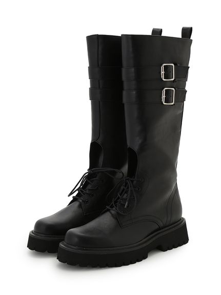 LILY BROWN リリーブラウン 3バックルブーツ ブラック M 3バックルミドルブーツ(ブーツ)｜シューズ｜LILY BROWN（リリー