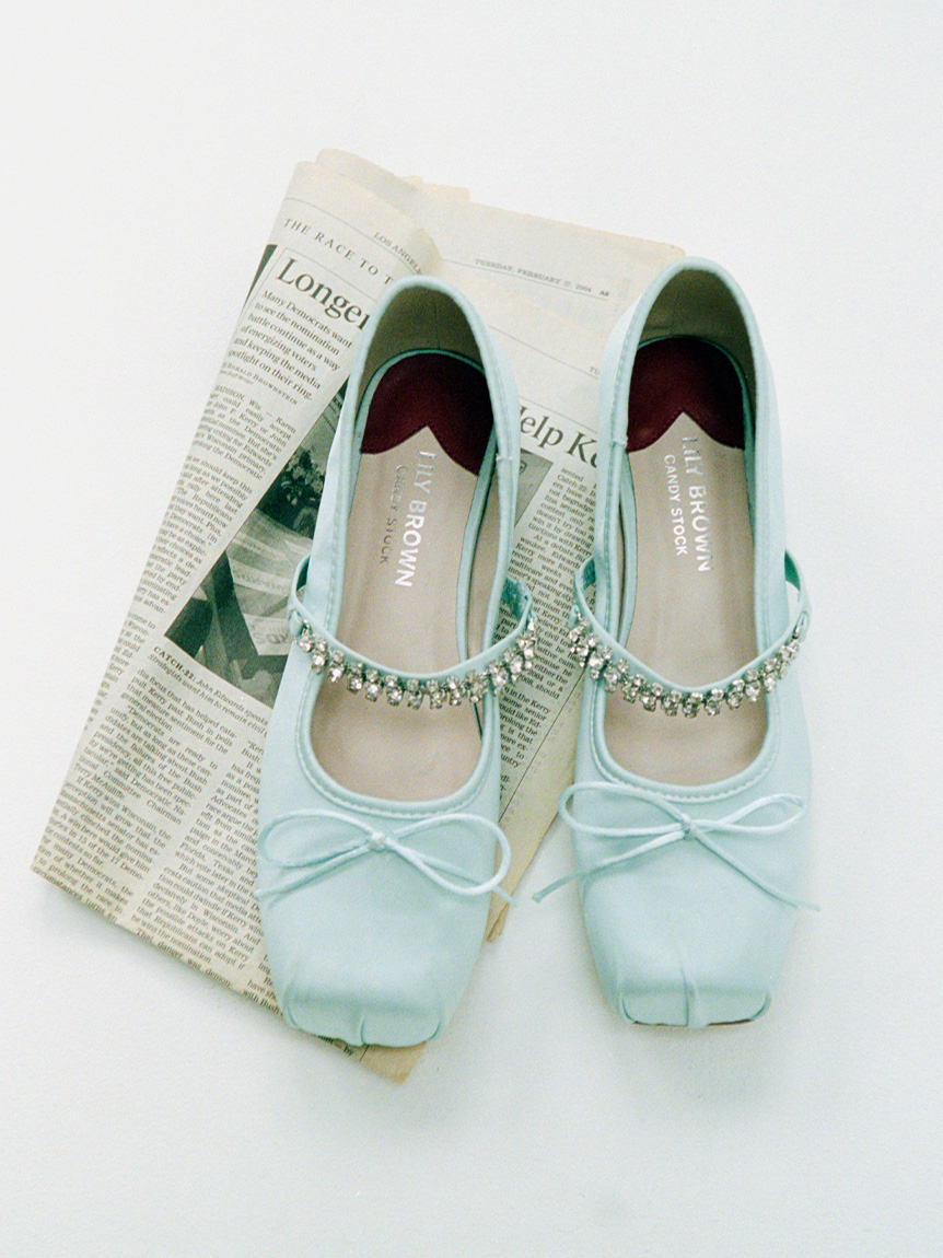 [L.B CANDY STOCK]スクエアバレエシューズ