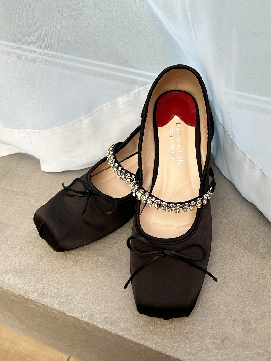 L.B CANDY STOCK]スクエアバレエシューズ(スリッポン)｜シューズ｜LILY