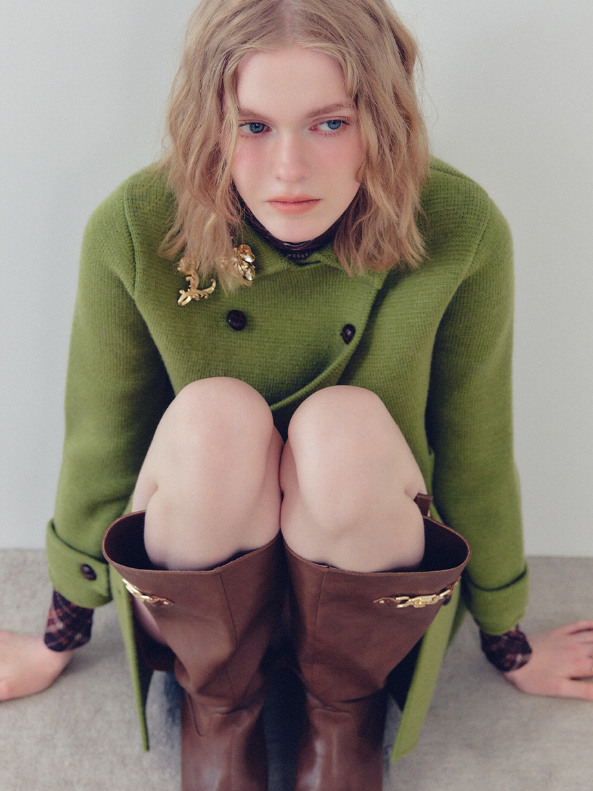 ニットダブルミニワンピコート(コート)｜アウター｜LILY BROWN（リリー