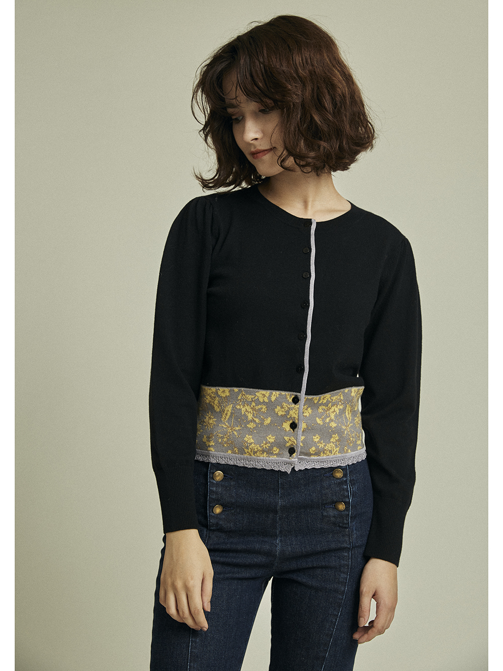 フラワージャガードヘムカーデ