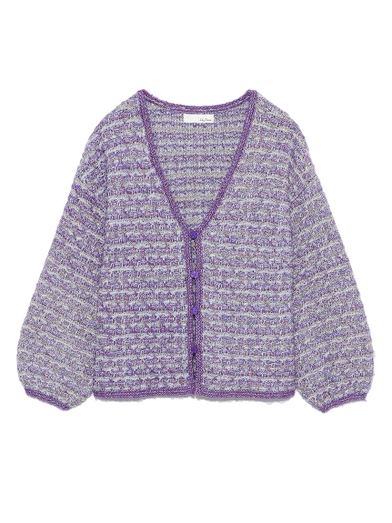 ニットツイードカーディガン