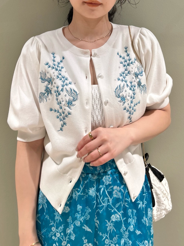 LILY BROWN×KEITA MARUYAMA】金魚刺繍カーディガン(ニット)｜トップス 