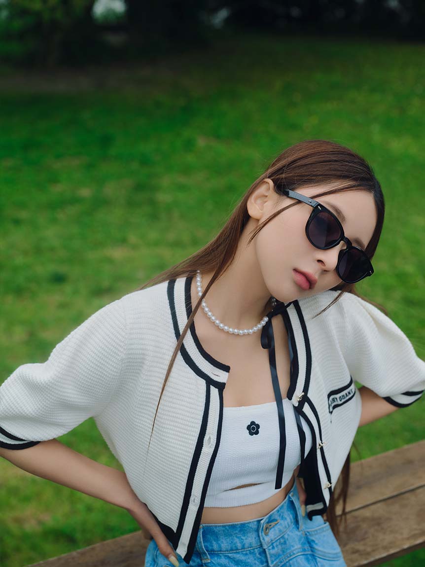 LILY BROWN×MARY QUANT】クロップドニットカーディガン(カーディガン 