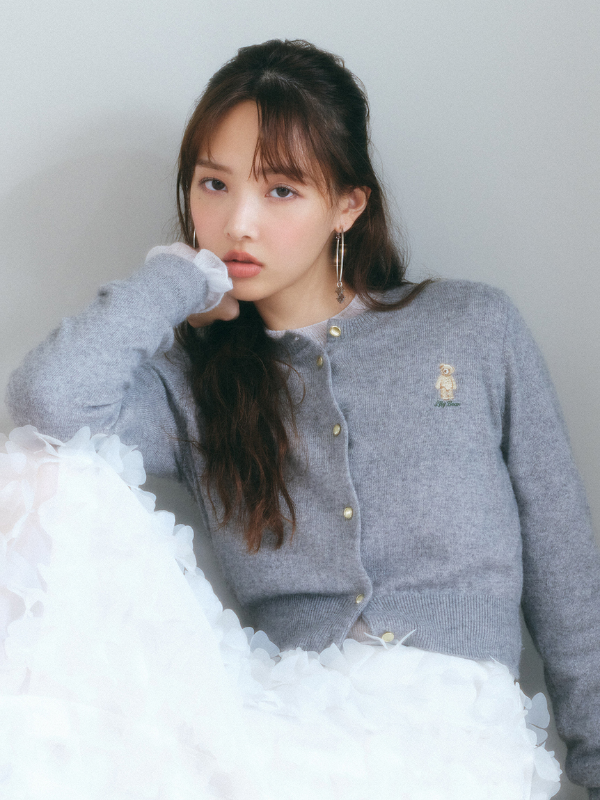 WEB限定カラー】Lily Bearコンパクトニットカーディガン(カーディガン  