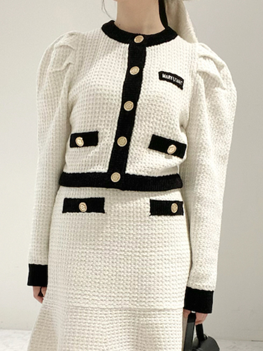 【LILY BROWN×MARY QUANT】ツイードニットセットアップ LILY BROWN×MARY QUANT】ツイードセットアップ